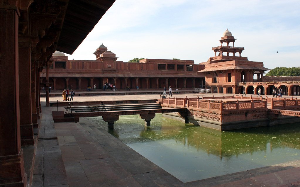A courtyard at Fatehpur Sikri near Agra
